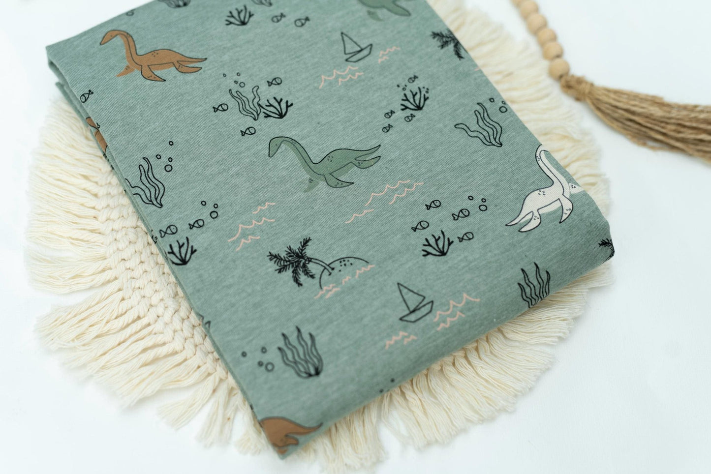 Jersey Stoff - Meerestiere - dark mint