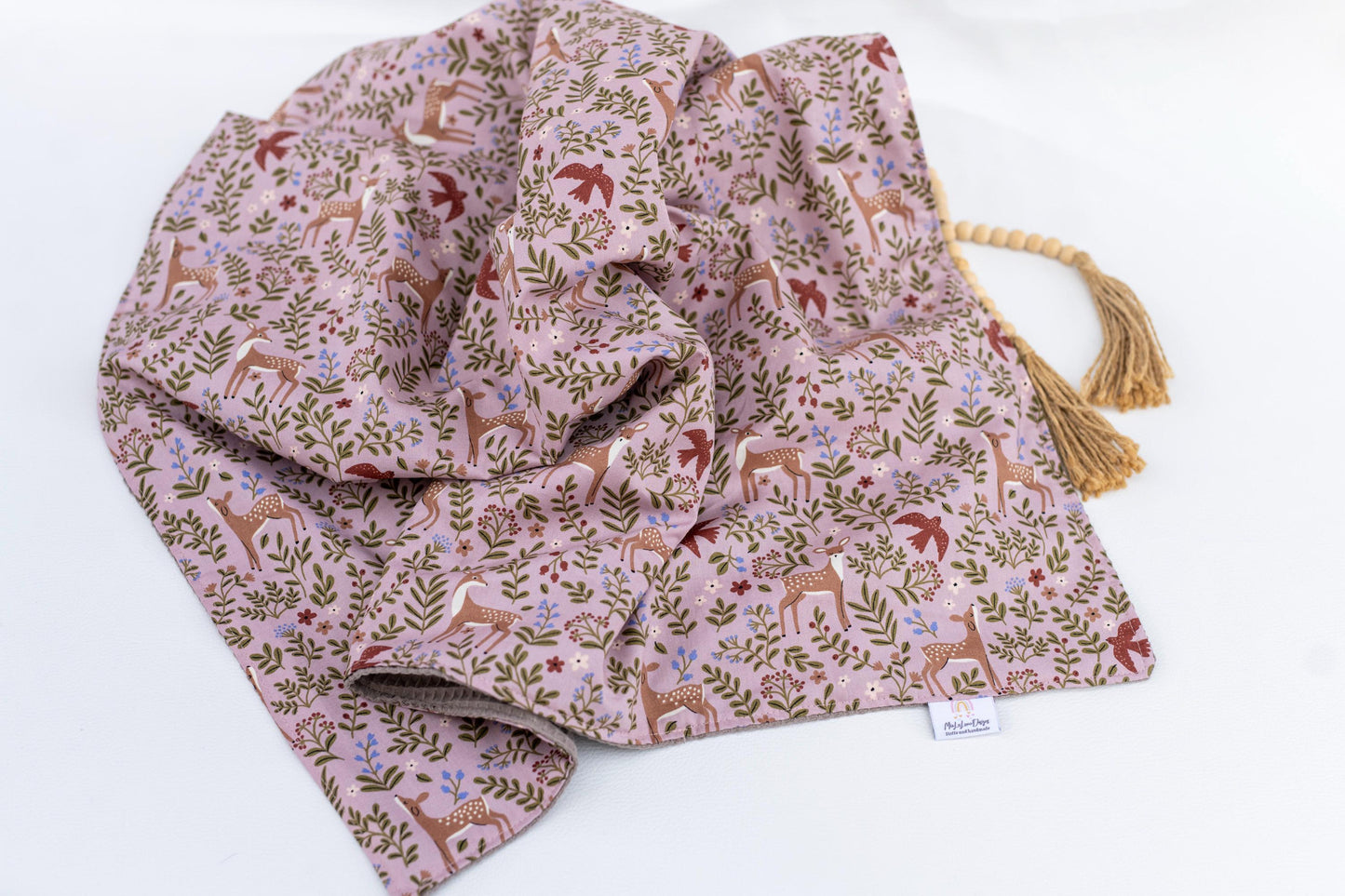 Babydecke Rehkitz - mauve