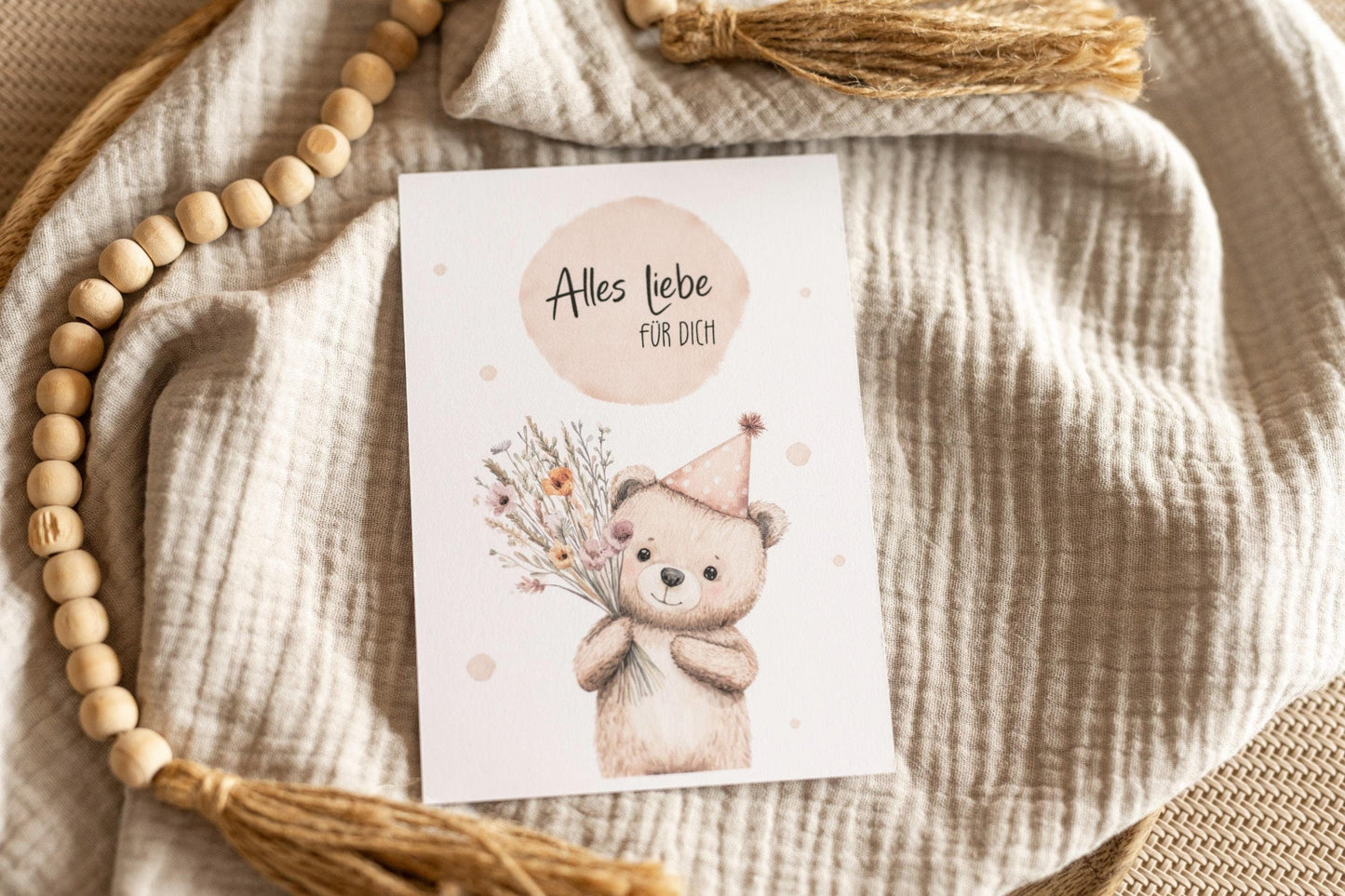 Glückwunschkarte Geburtstag - Teddy