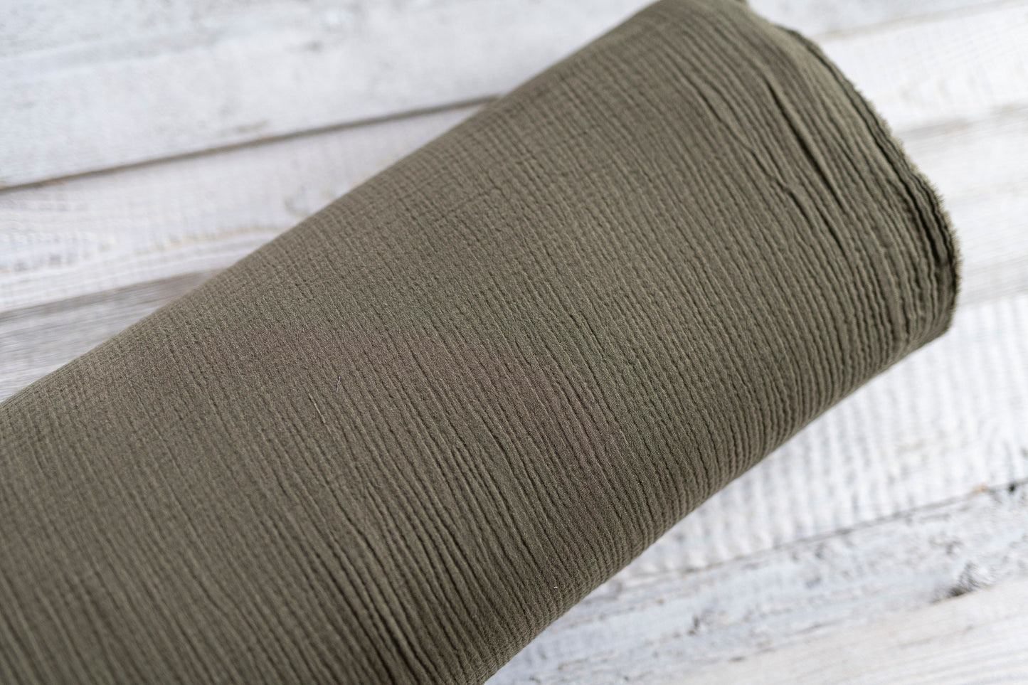 Musselin Stoff Khaki Double-Gauze ab 0,5m Kinder Baby Meterware