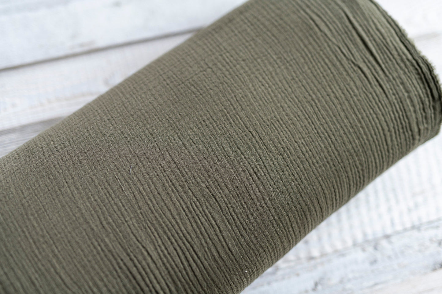 Musselin Stoff Khaki Double-Gauze ab 0,5m Kinder Baby Meterware