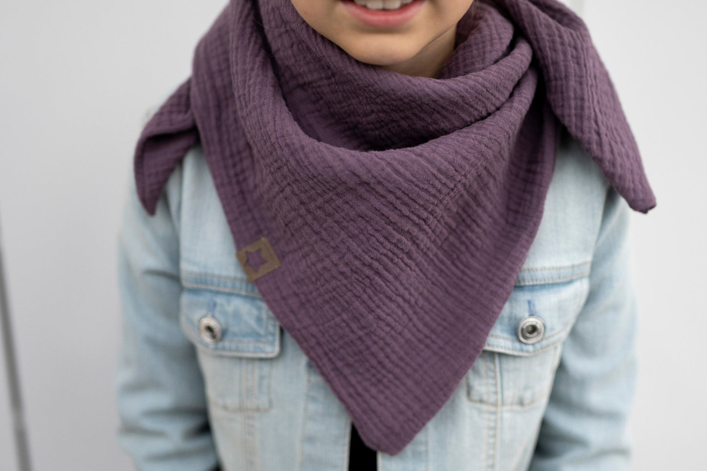 Musselin Dreieckstuch Kinder - mauve