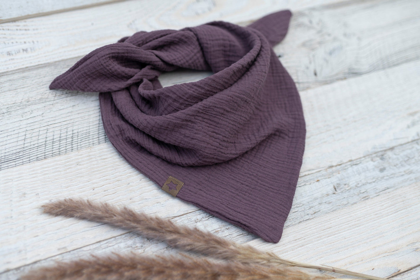 Musselin Dreieckstuch Kinder - mauve
