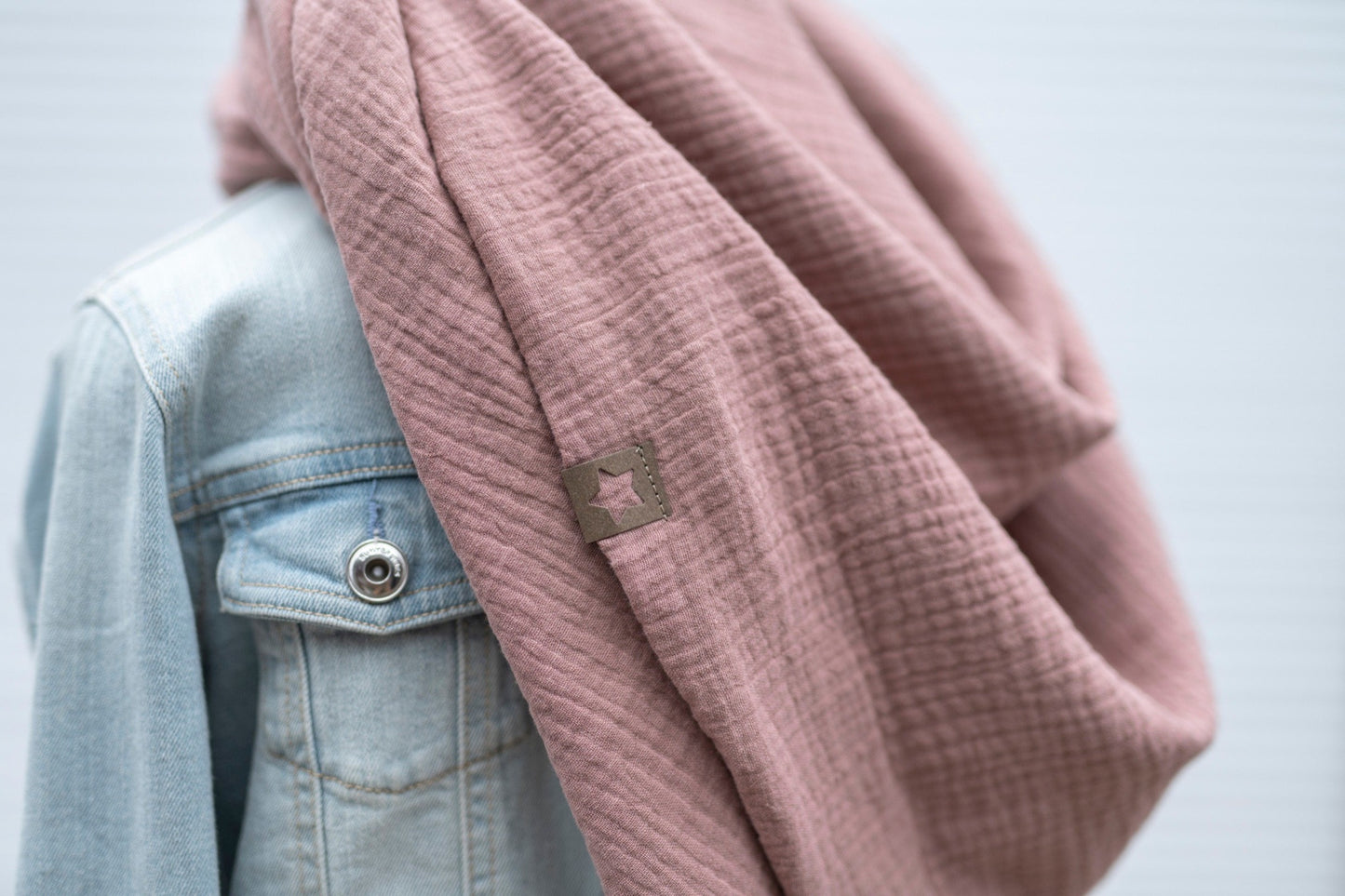 Musselin XXL Tuch Dreieckstuch old blush
