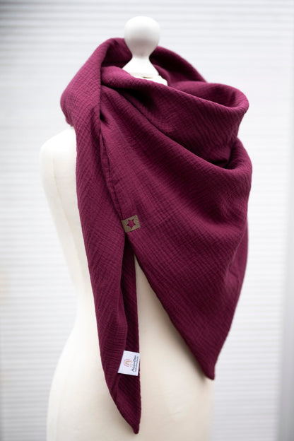 Musselin XXL Tuch Berry