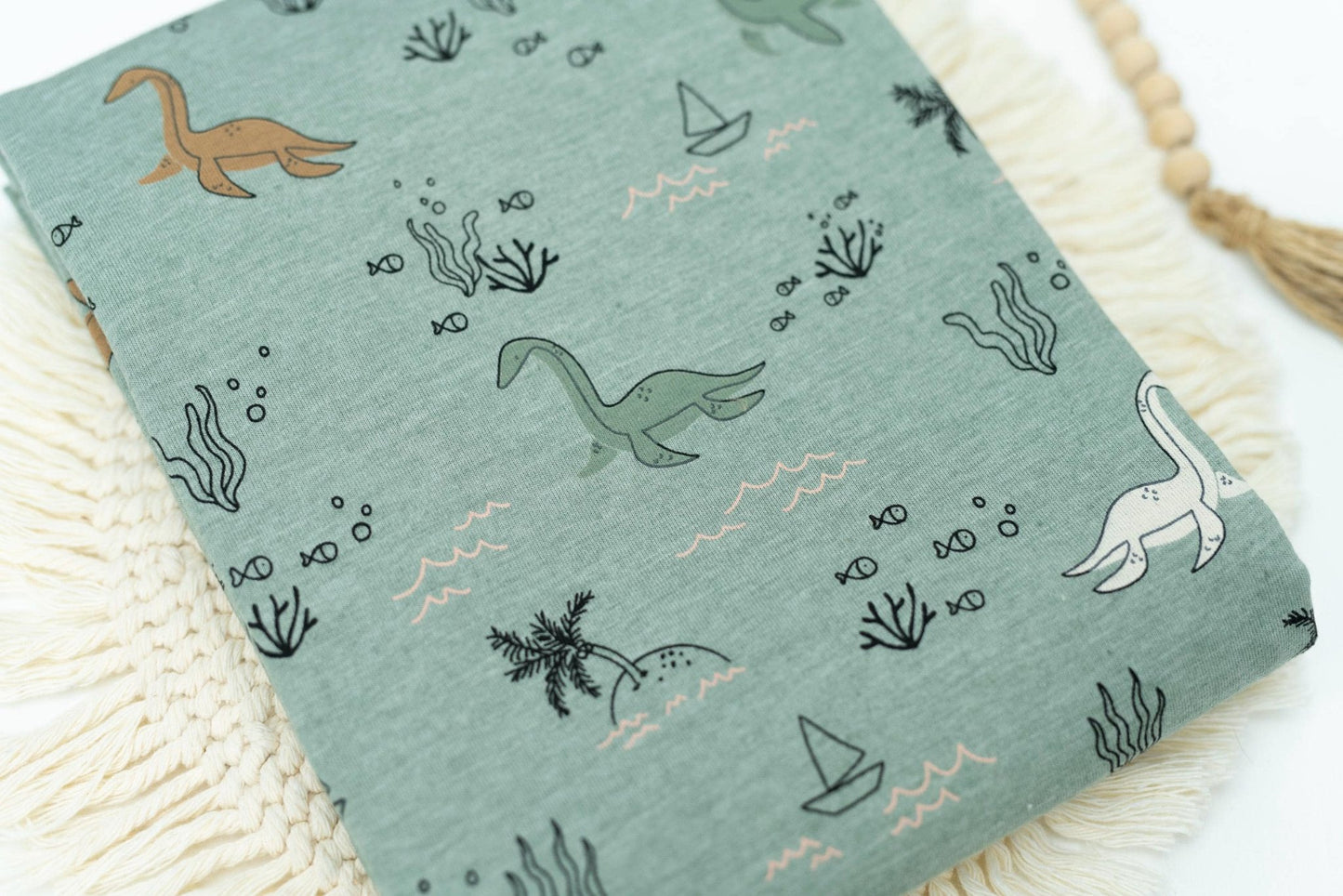 Jersey Stoff - Meerestiere - dark mint