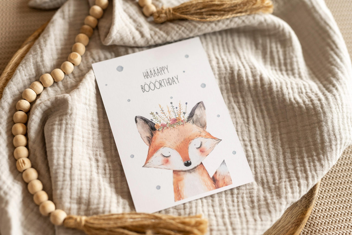 Glückwunschkarte Geburtstag - Fuchs