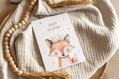 Glückwunschkarte Geburtstag - Fuchs