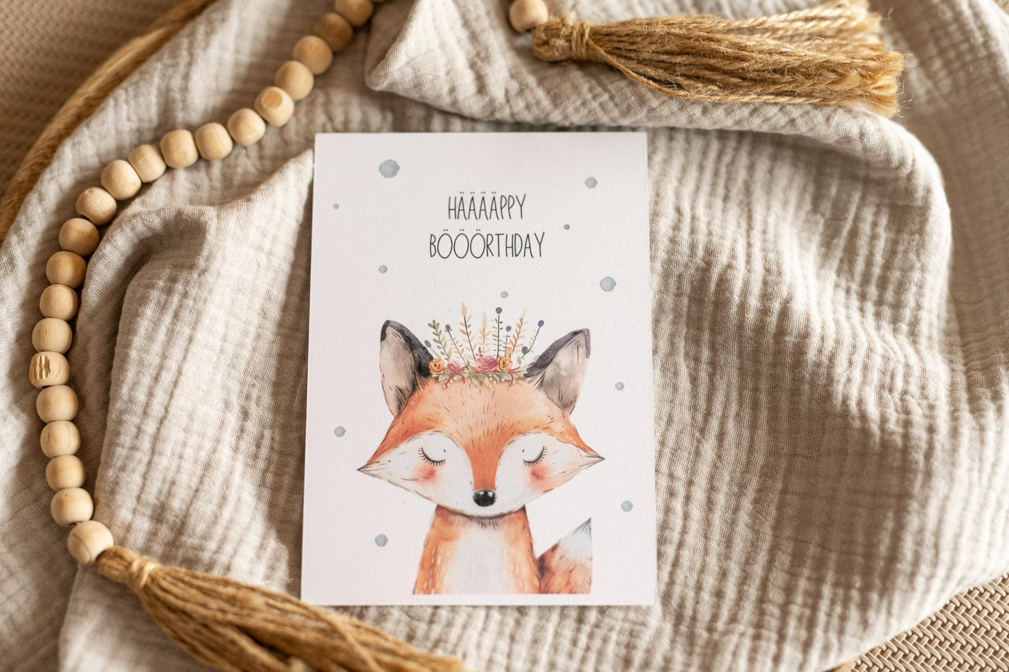 Glückwunschkarte Geburtstag - Fuchs