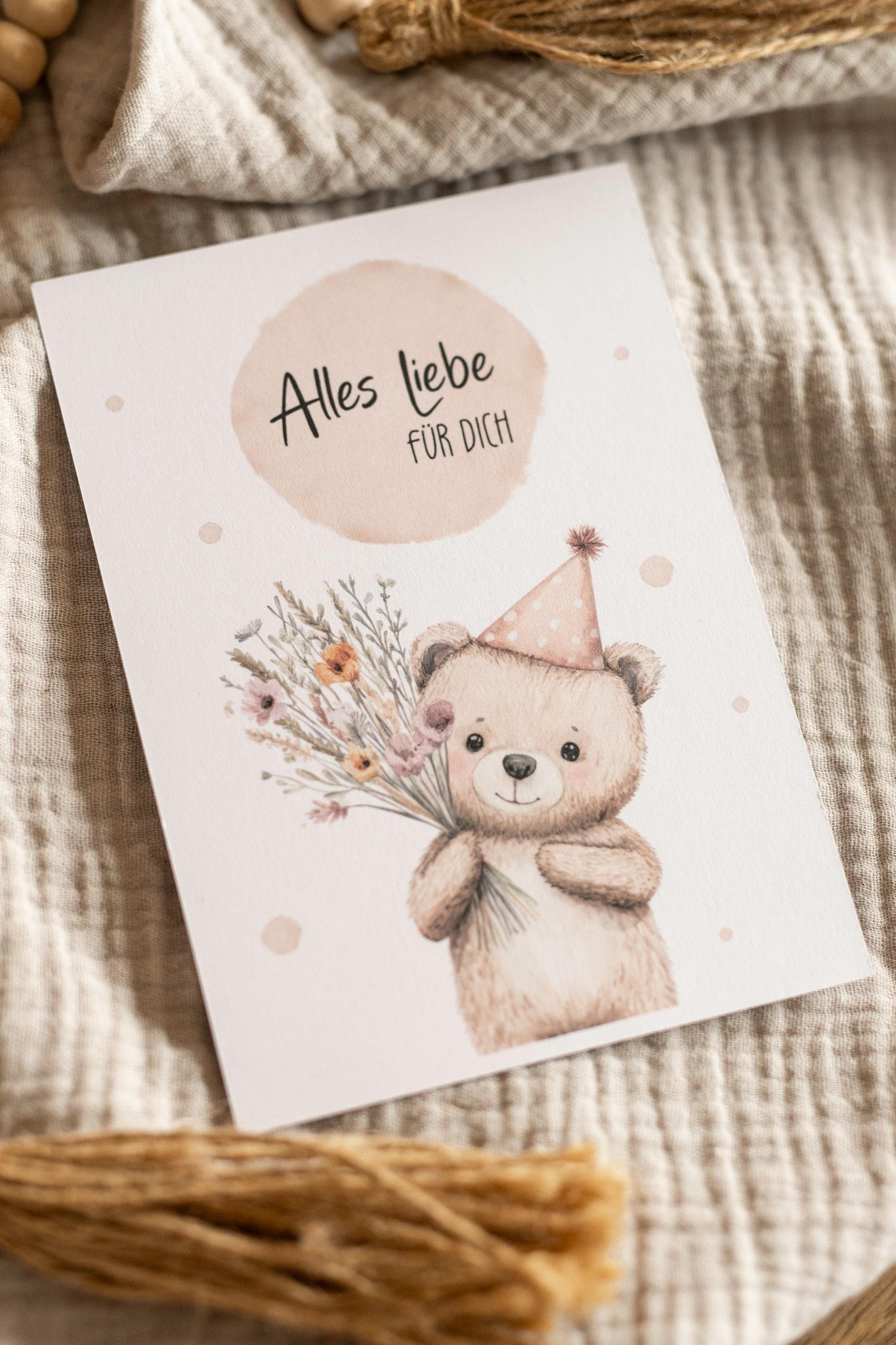 Glückwunschkarte Geburtstag - Teddy