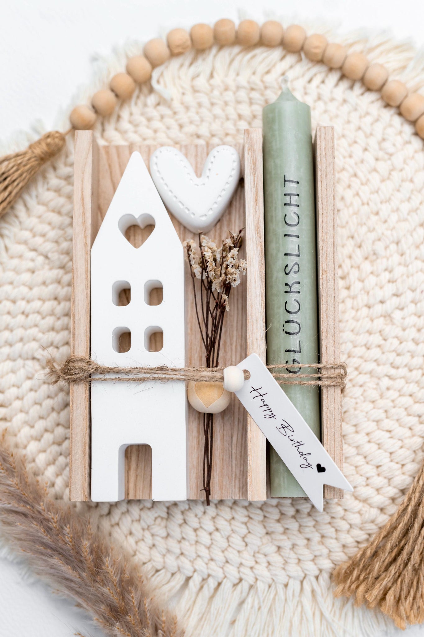 Geschenkset - Kerze & Häuschen
