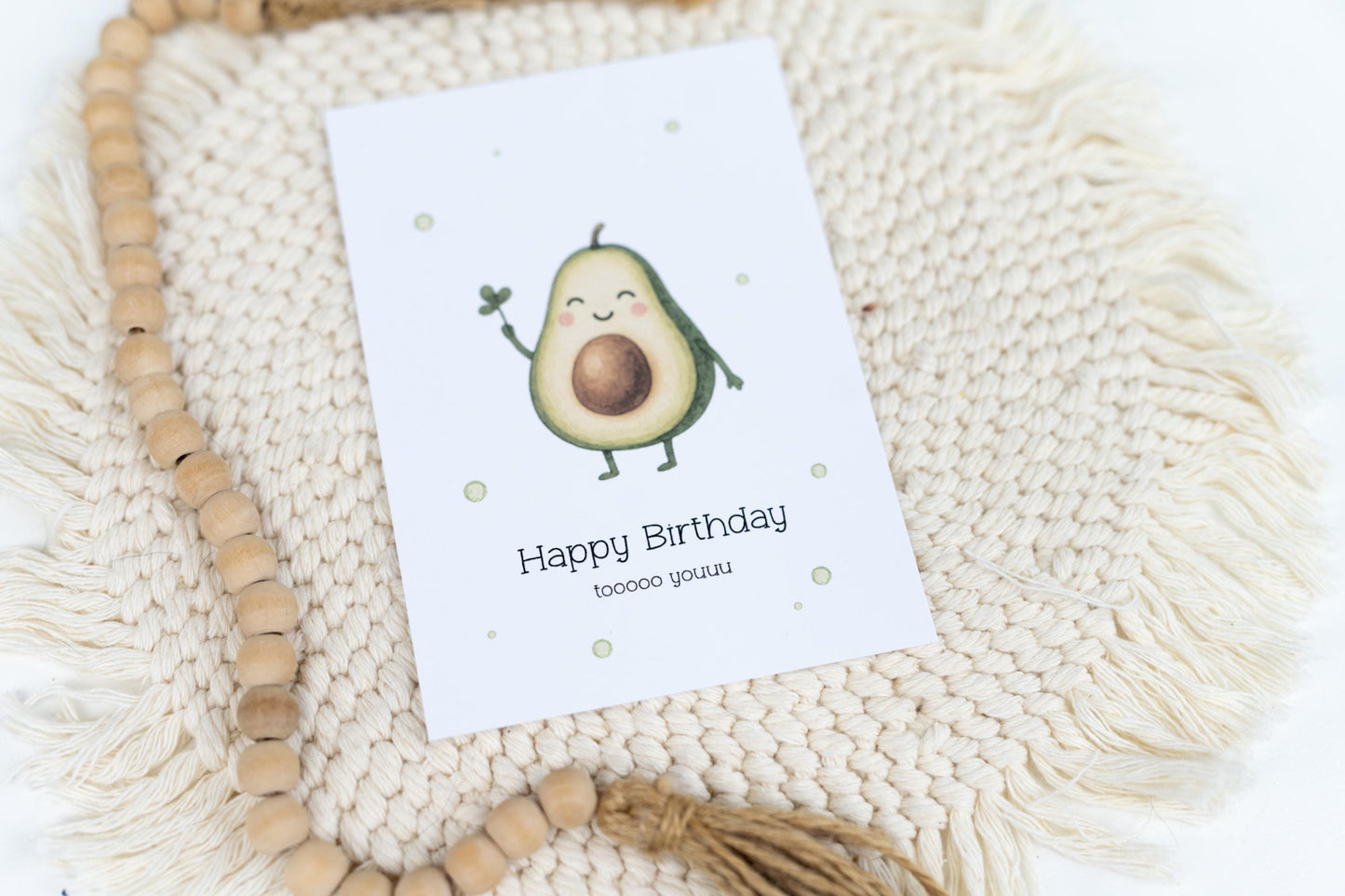 Glückwunschkarte Geburtstag - Avocado