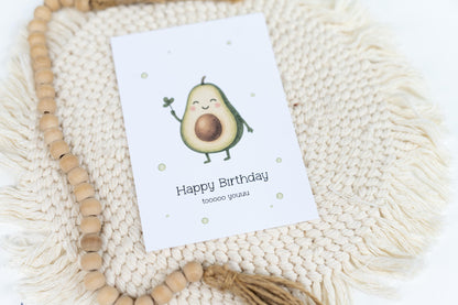 Glückwunschkarte Geburtstag - Avocado