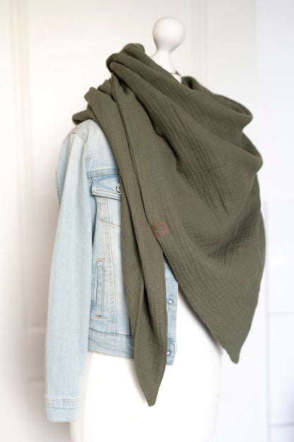 Musselin XXL Khaki