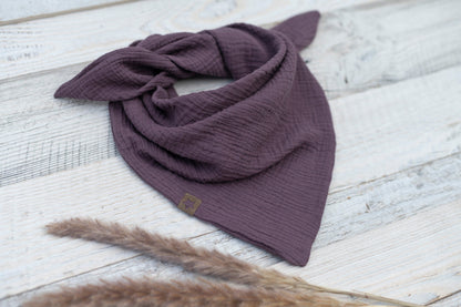 Musselin Dreieckstuch Kinder - mauve