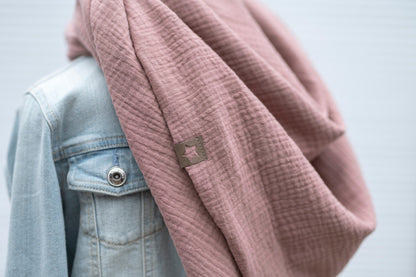 Musselin XXL Tuch Dreieckstuch old blush