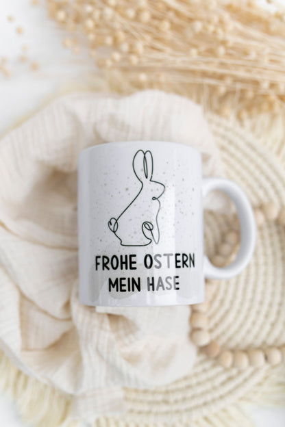 Tasse Frohe Ostern mein Hase Becher 330ml Geschenk Ostergeschenk